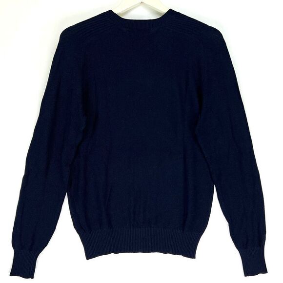 NWT Dylan Gray Men’s Navy Wool Crewneck Sweater US XL Soft Classic Pullover - Picture 3 of 6